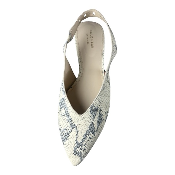 Cole Haan Snakeprint Slingback Pointed Toe Flats Merrit Skimmer Women’s size 11B - Picture 8 of 14